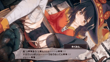 [はるとしを応援し隊] めぐみんのお尻がどえっち触手だらけの樽にずぼっとハマっちゃうやつ！_clip1