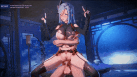 【巨乳 黑丝 乳摇 骑乘 后入 爆操 爆射 喷潮 中出】新作-No.049_【Shenhe】❤和申鶴共度良宵❤