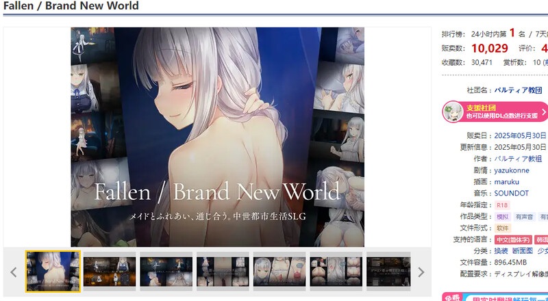 [更新]【爆款SLG/生活经营/全动态/官中】堕落 / 崭新世界（Fallen / Brand New World）V1.0.4 DL官中