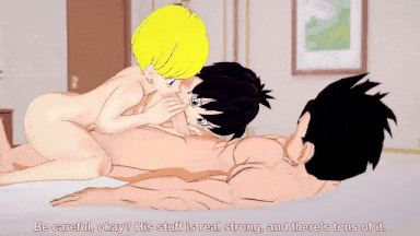 【动画/双飞/舔穴/后入/中出/乘骑/爆操】Videl Erasa 和 Gohan 3P 性爱-第8张图片-萌站