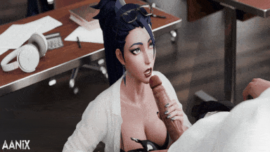 视=7[3D动画无码] AANIX Kai'Sa x Dudes 英雄联盟 卡莎 教室 口交 深喉 被狠狠中出 [2.28G]-第7张图片-萌站