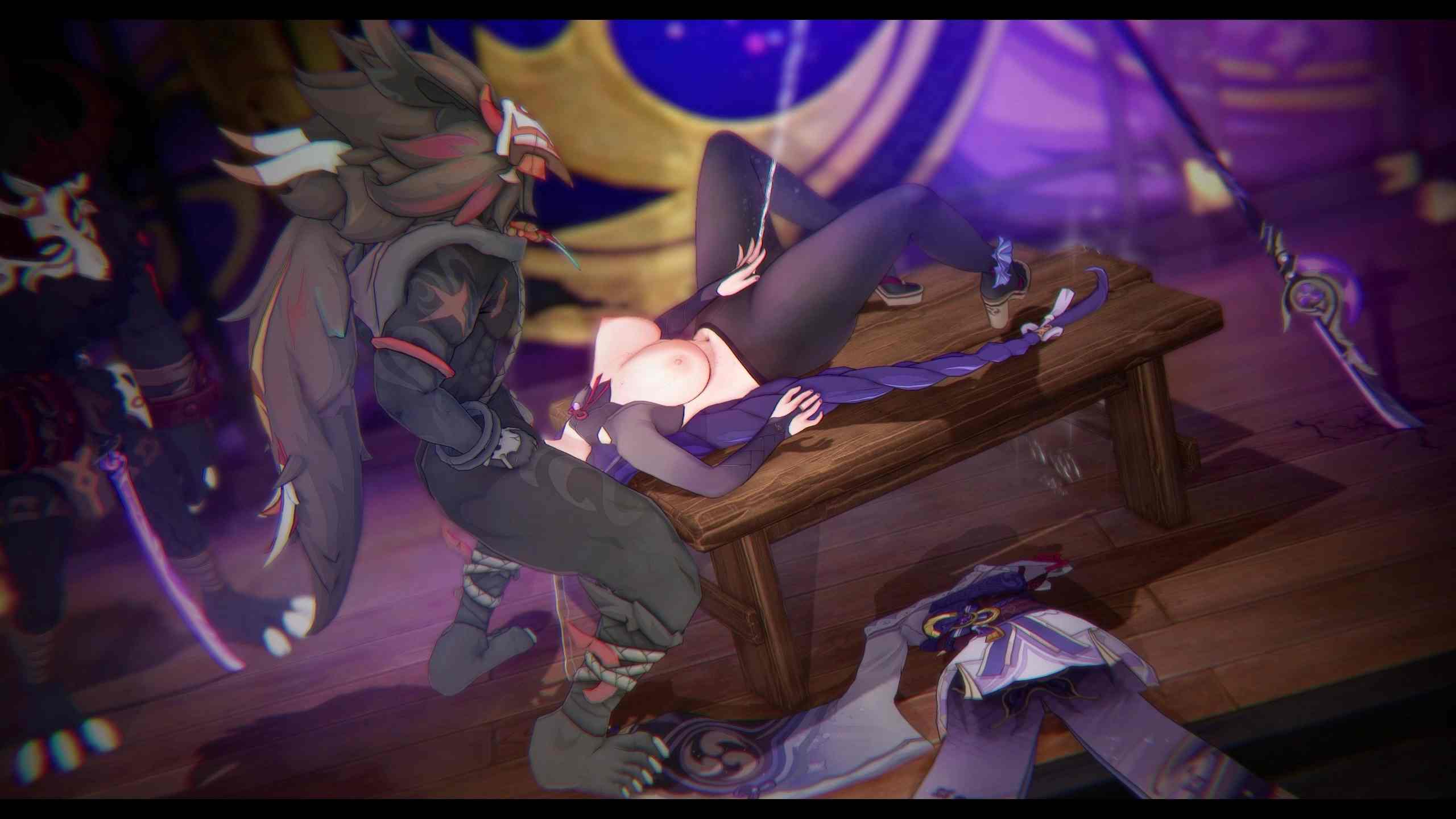 【纯净无码4k/3d动画】2v 原神 雷电将军【巨乳 中出 爆操 高潮】-第3张图片-萌站