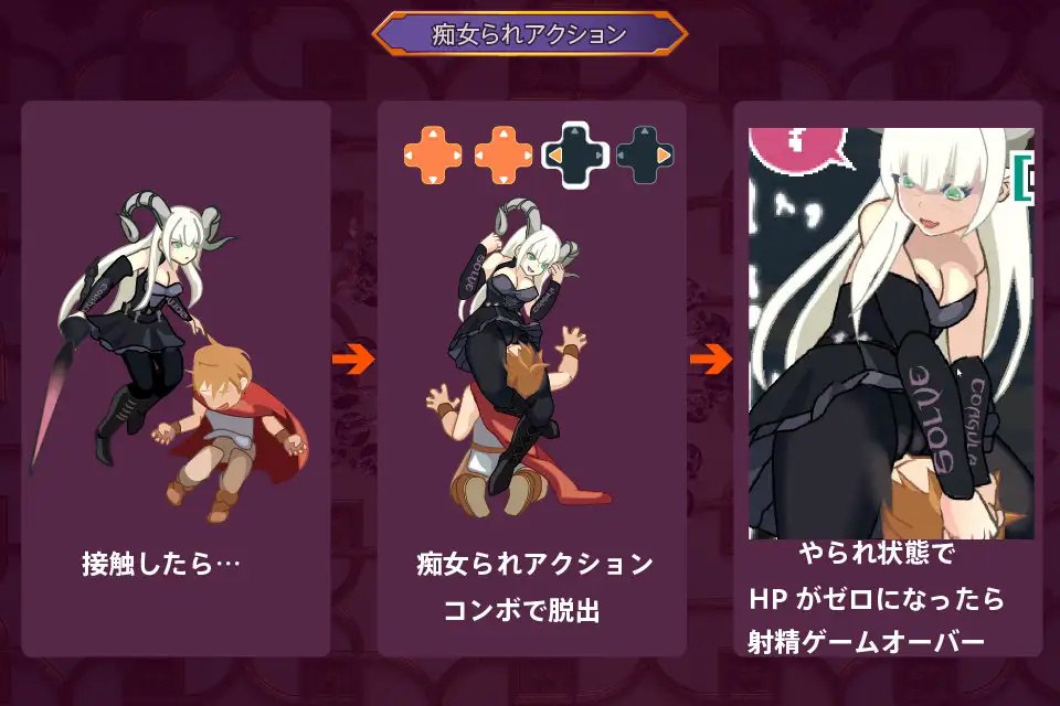 【PC/解锁回想/爆款ACT/像素动态/逆推/色诱】魅惑魅魔之城v1.2.1【共984M】【精翻汉化】【原名：ゆうわく淫魔城】 -第5张图片-萌站