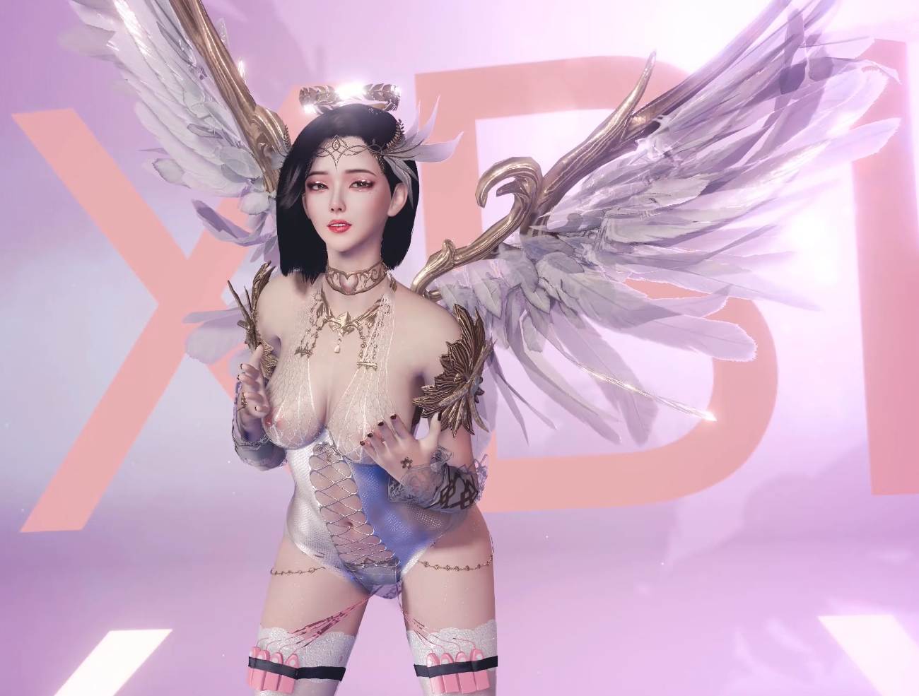 VAM MMD Talk That Talk Dnaddr.Santi_Li 天使 超美 网衣