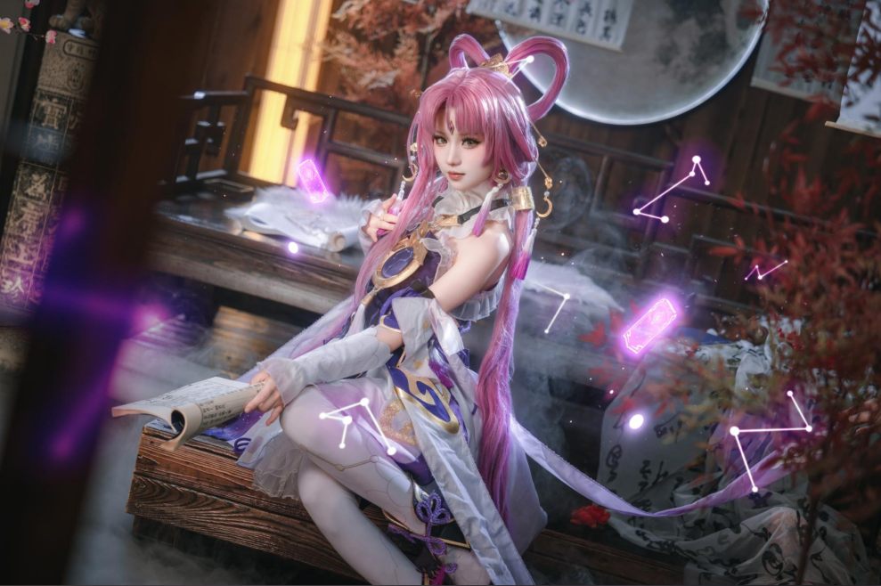 视=41【COSPLAY小合集】[花柒Hana]套图36-39 符玄流萤银狼飞鸟马时[64P]【900M】-第2张图片-萌站