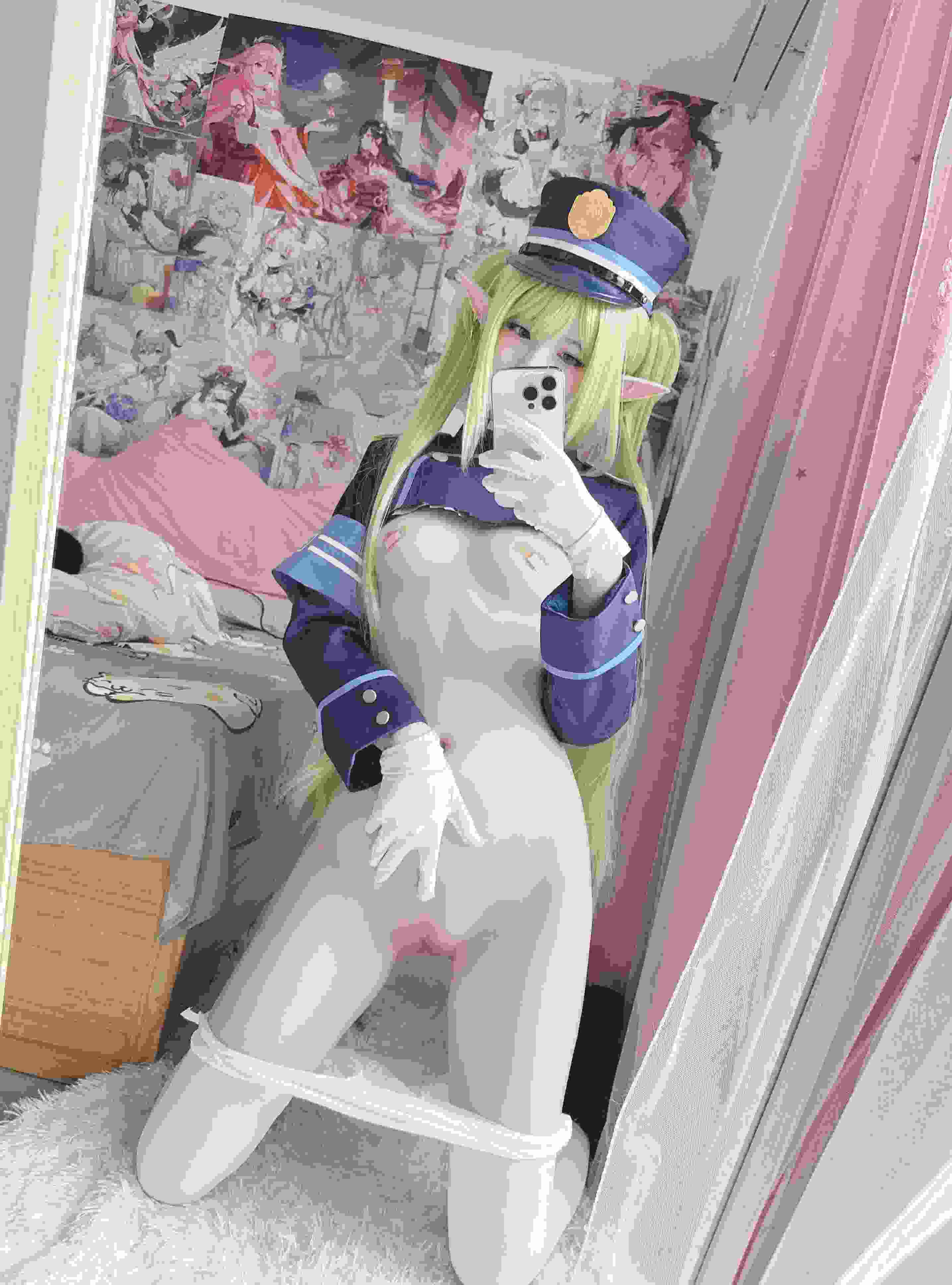 视=37【COSPLAY带视频步兵】[习呆呆Misa呆呆] ノゾミ (望 蔚蓝档案) 無修正 [19P+2V]-第2张图片-萌站