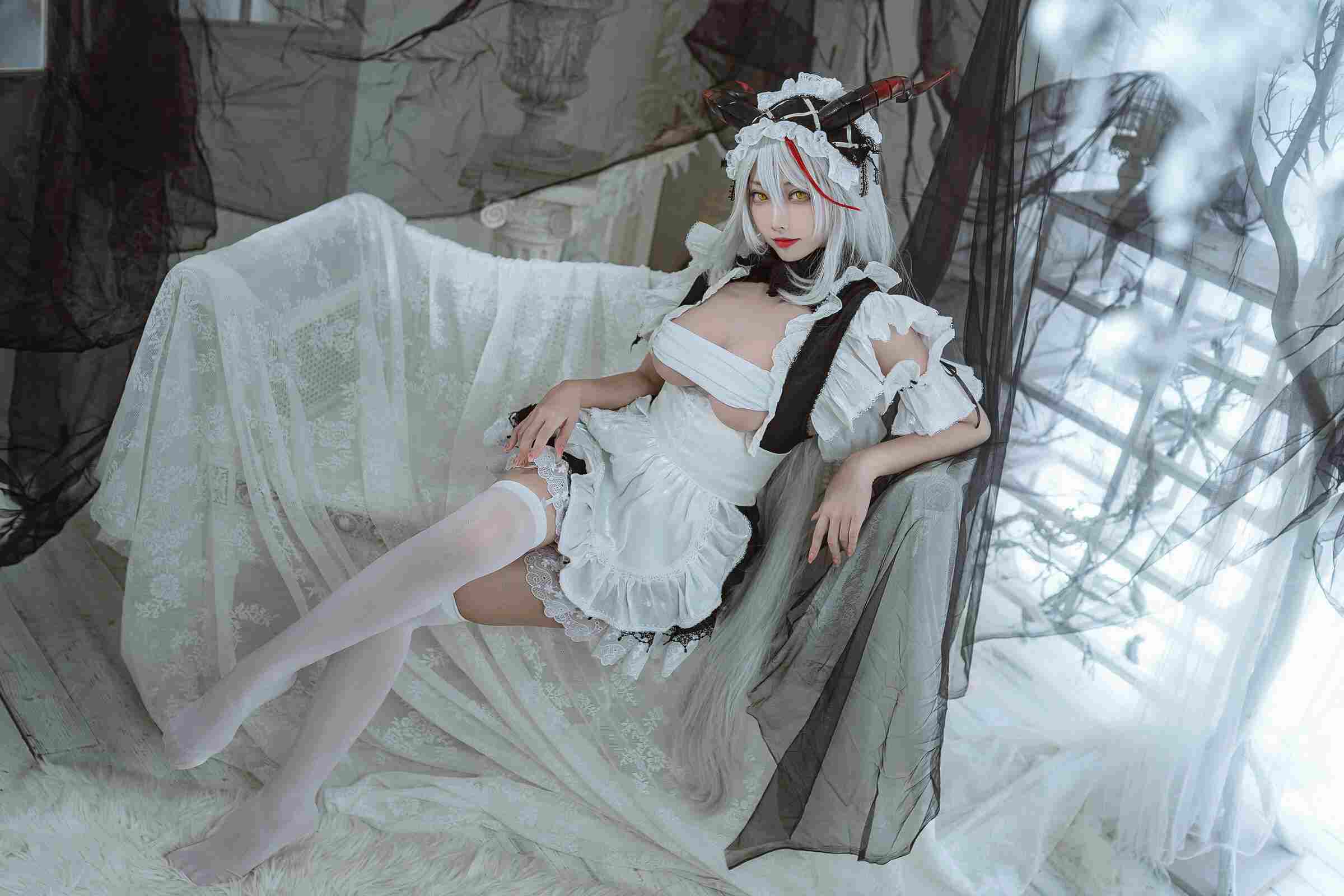 宮本桜 - 埃吉尔白丝女仆 29P-第2张图片-萌站