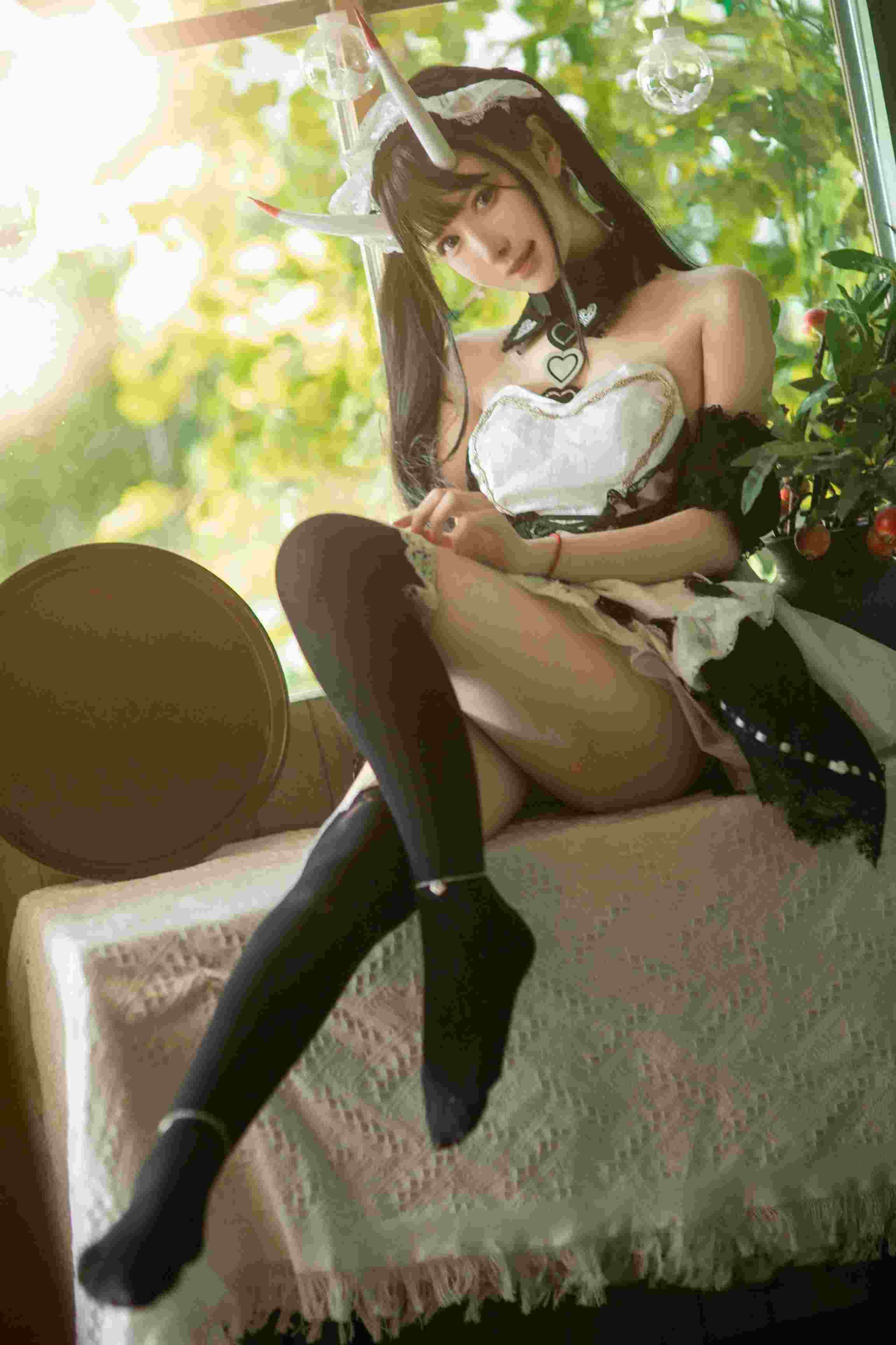 Shika小鹿鹿 - 能代黑丝女仆 44P 