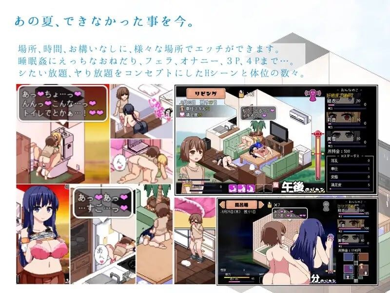 [SLG汉化像素动态PC]棒子魔改版夏日狂想曲 あまえんぼ v2.07 NTR版 [2.55G CV] D-第2张图片-萌站