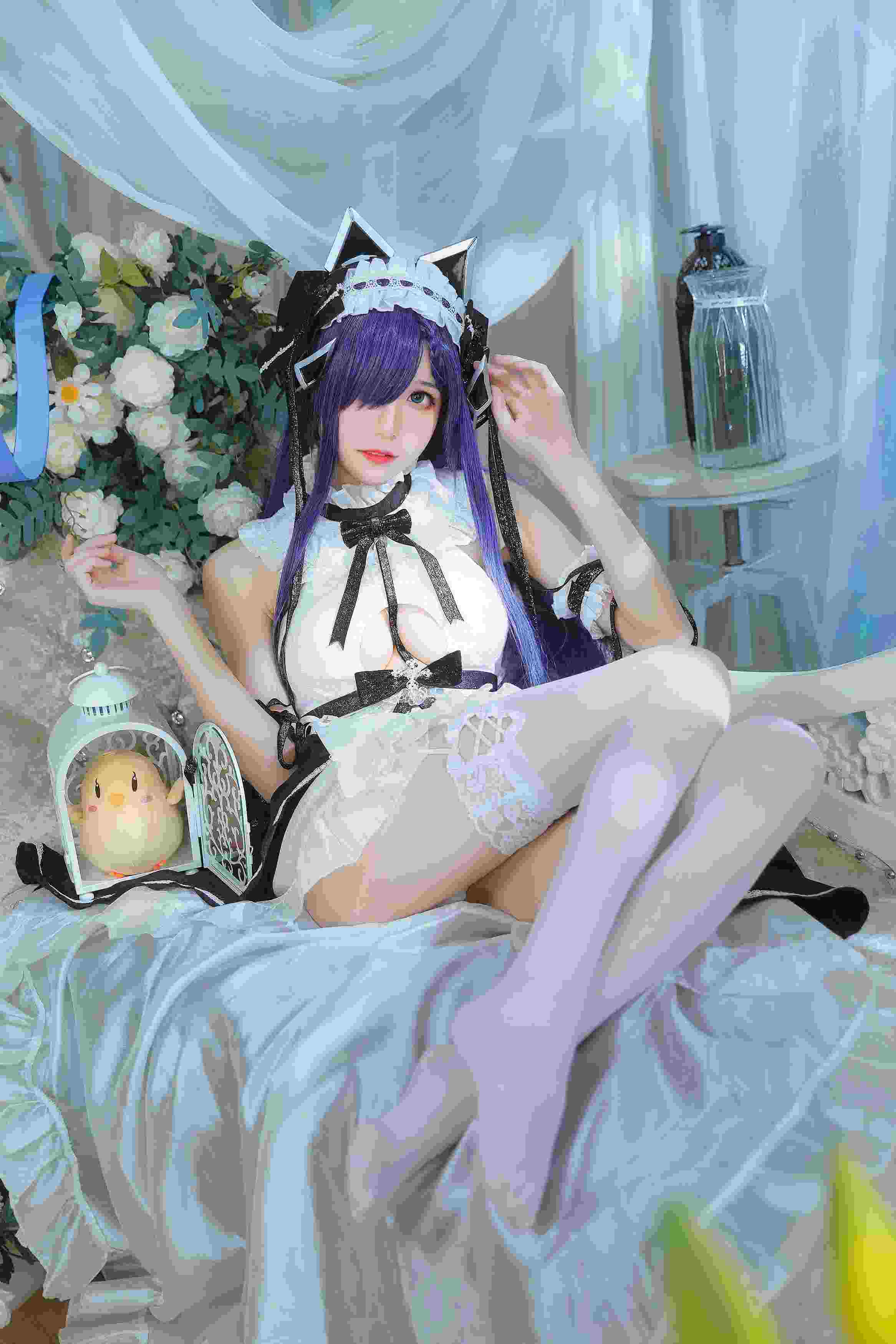 Tomoyo酱-碧蓝-奥古斯特女仆 27P 素 白丝
