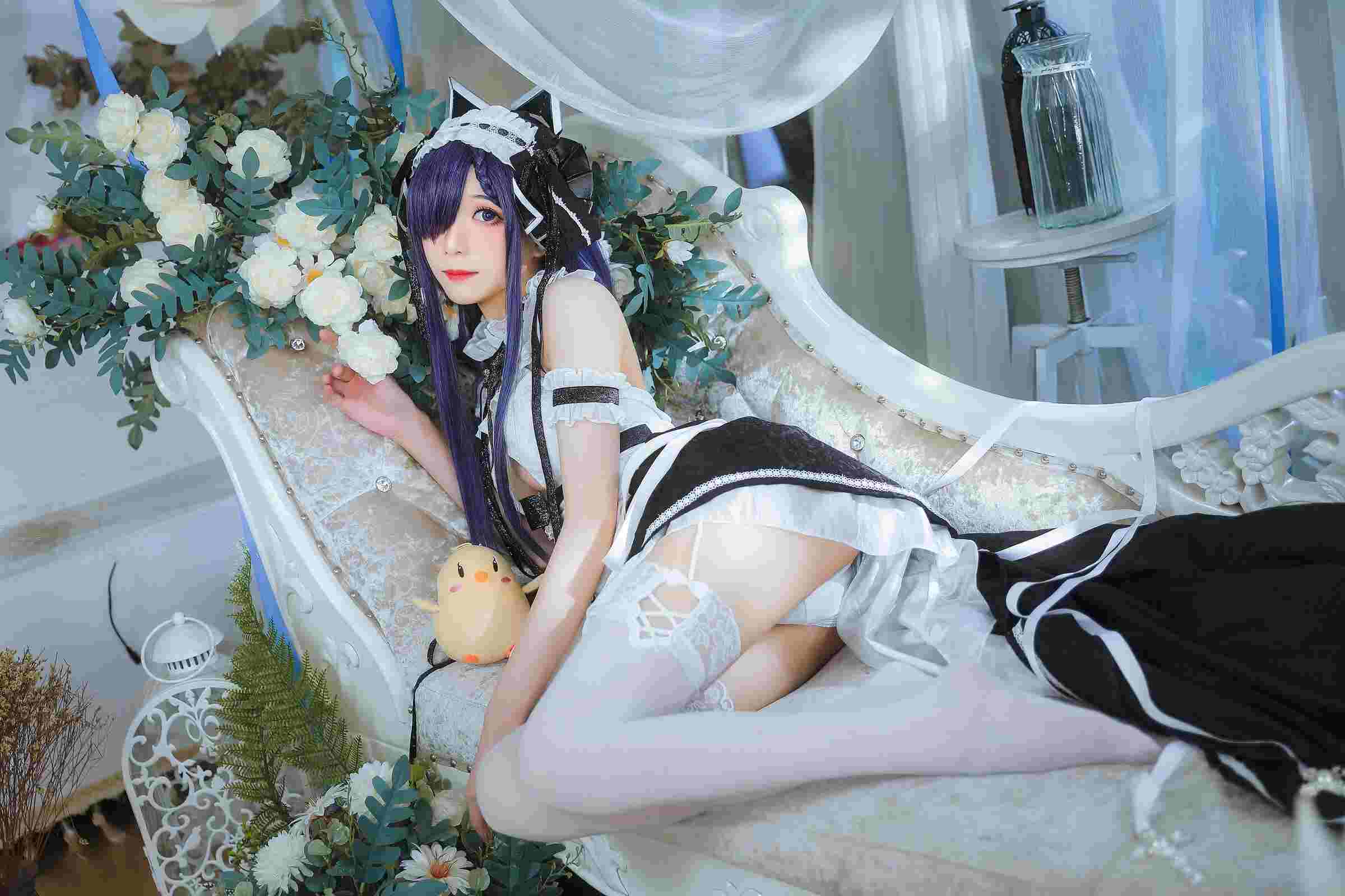 Tomoyo酱-碧蓝-奥古斯特女仆 27P 素 白丝-第2张图片-萌站