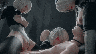 26[3D无修CV] Miwo3x 新作：2B+凯妮 性感御姐粉嫩蜜穴激情爆肏