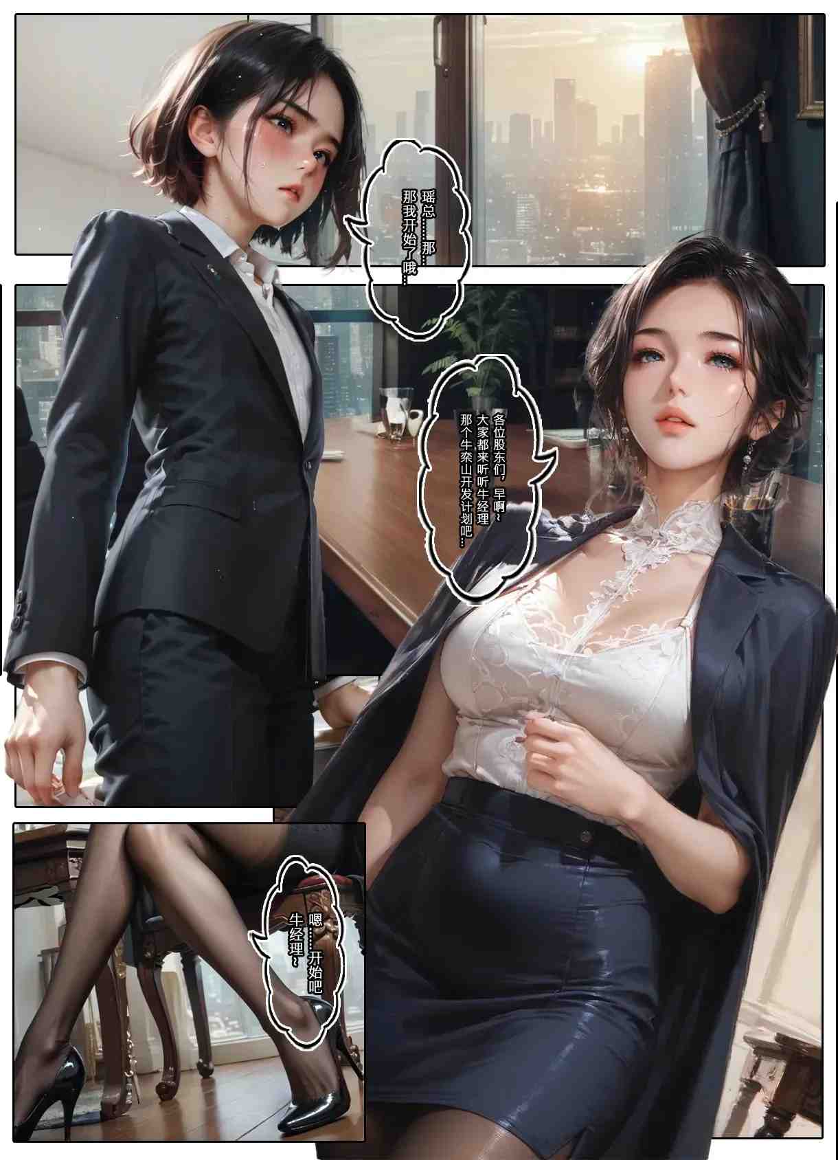 【漫画/全彩/母系/317P】 不穿内裤的黑丝姐姐分开双腿骑上弟弟的肉棒 “恶村”1~2【度盘/104M】