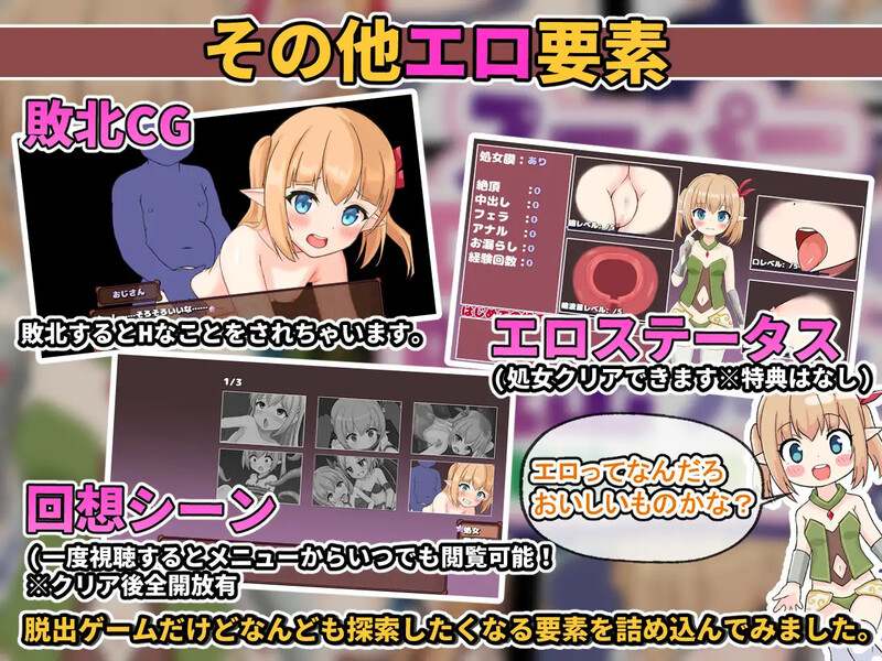 [更新]【回合RPG/战斗H/汉化】超级色情★死亡★逃脱游戏～纯精灵篇～（スーパーエロ★デス★脱出ゲーム～純粋エルフ編～）V1.1.7.4 AI汉化-第2张图片-萌站