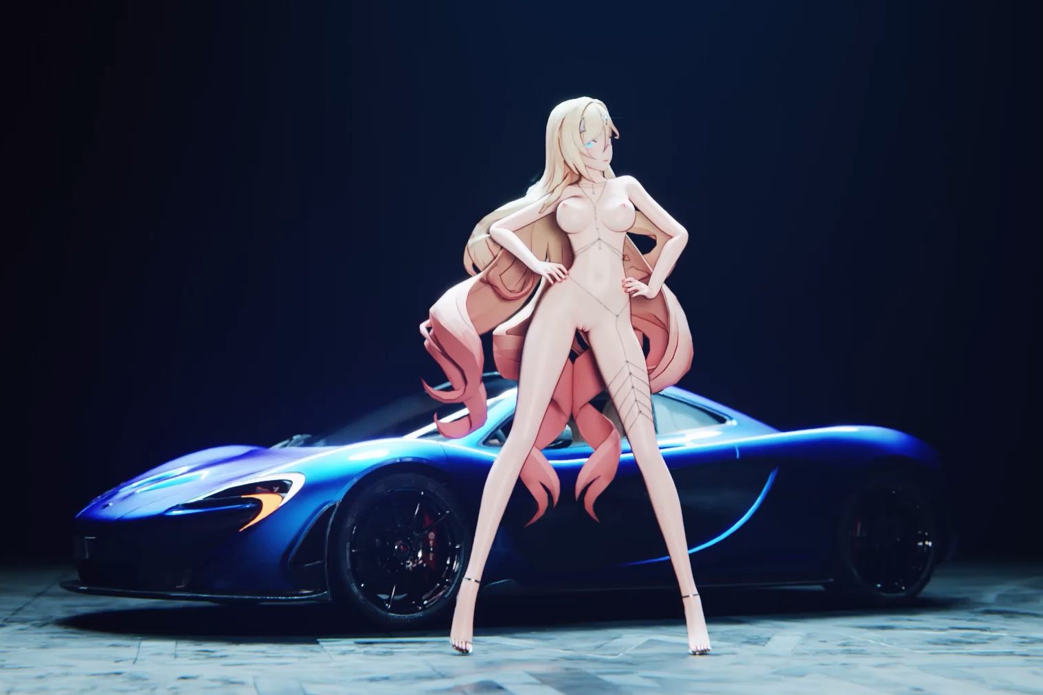 3D动画 MMD 幽兰黛尔 裸舞 Good night kiss-第2张图片-萌站