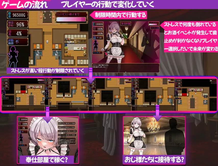 [PC-RPG游戏] 【RPG/汉化/新作】落魄女仆 蜜穴与毒药/没落メイド 膣と毒薬 AI汉化版-第2张图片-萌站