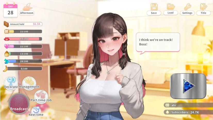 【日系SLG官中动态】直播开始！VTuber 训练 Streaming ON! VTuber Training 官方中文步兵版【698M】