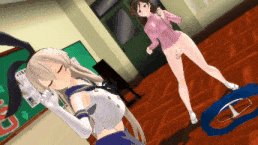 岛风 & 宫宫 - 羊肉 （FUTA 停止时间） [MMD R18] 丸梅加-第3张图片-萌站