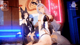 新作-[Sex]星見雅&儀玄_師弟丼の黑白丝袜bunny girl-第2张图片-萌站