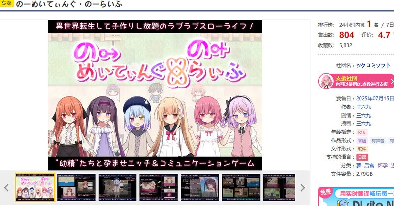 [更新]【探索RPG/动态/汉化】异世界转生之悠闲造人生活！（のーめいてぃんぐ・のーらいふ）V1.07 AI汉化【3.6G】