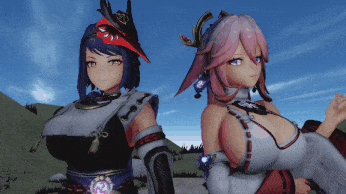 【3D动画/陽夜】原神-九条裟罗+八重神子-丘丘人的野心 [145M]-第4张图片-萌站