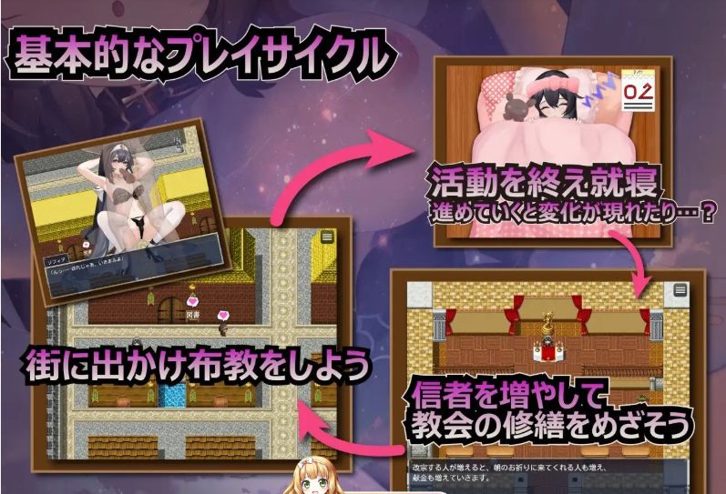 12[RPG] [RPG汉化]纯洁修女的淫乱魅魔禁断誓约 挂载AI汉化版[新汉化][1.8G]-第11张图片-萌站