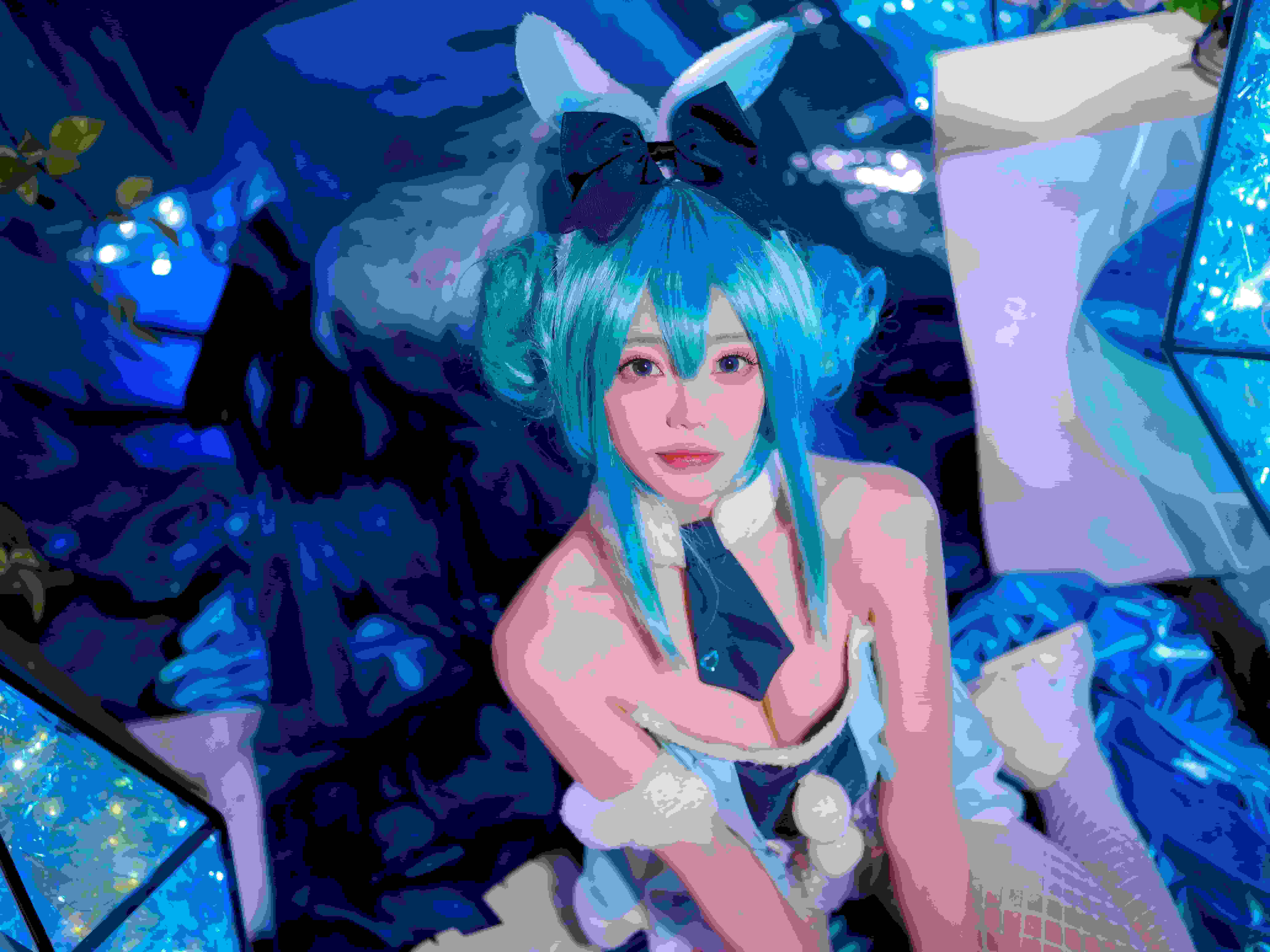 兔娘 - MIKU初音未来兔女郎 [13P-84MB]-第2张图片-萌站
