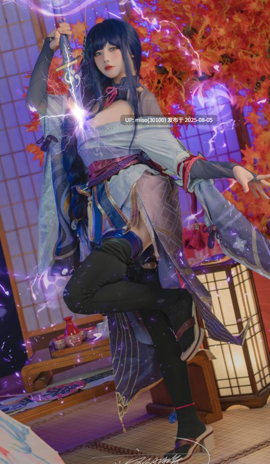 160 – 咬一口兔娘(黏黏团子兔)-咬人小小兔(咬一口兔娘) 2403月作品 原神雷电将军 [76P1V]-第2张图片-萌站