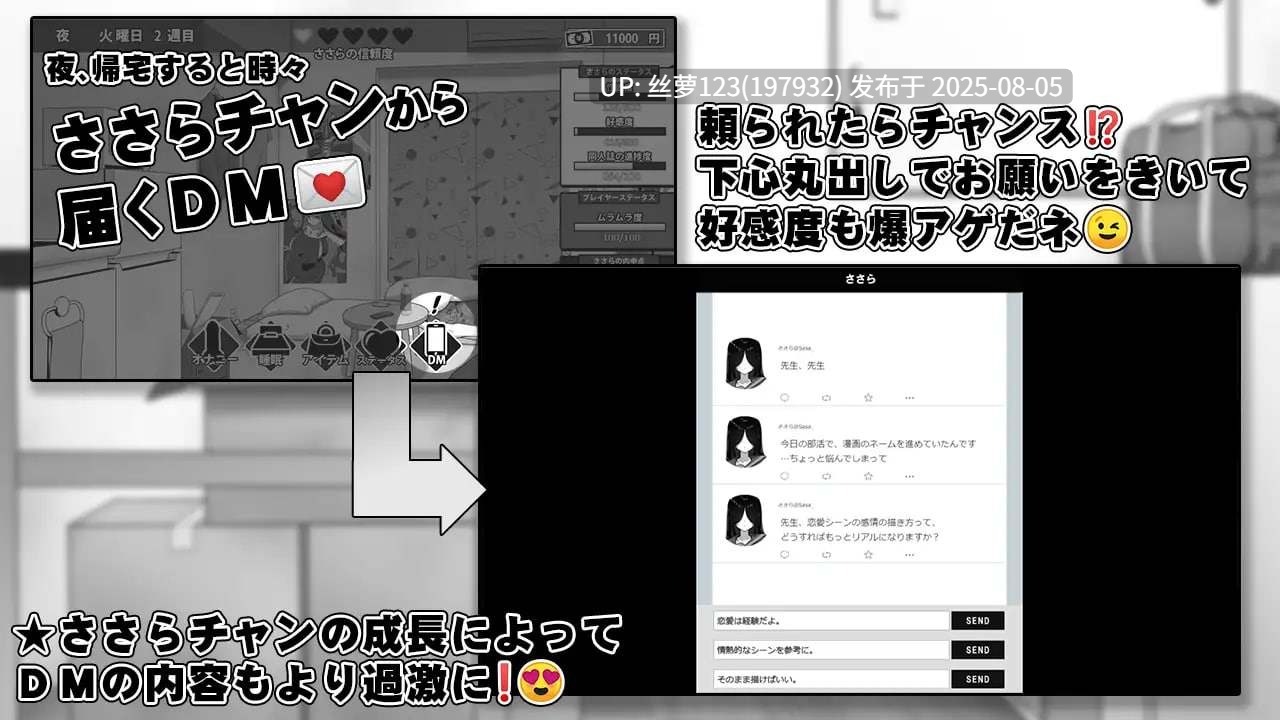 [SLG/PC/更新]漫研顾问想支持佐伯沙罗(漫研顧問は佐伯ささらを支えたい)  版本：v1.04  2025年08月02日 BUG修复-第4张图片-萌站