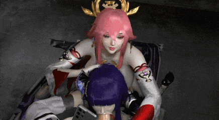 （Threesome）Yae Miko & Raiden Shogun