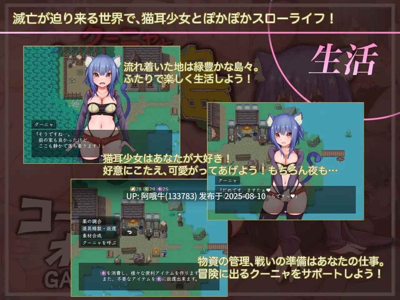 【RPG/汉化/萌站内植】库尼亚与绝望之岛 クーニャと絶望の島+存档[1.48G]【序号2916】
