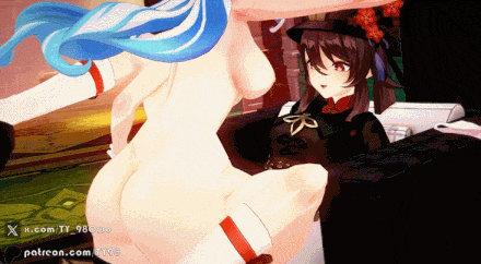 [Genshin impact] Furina x Hutao FutaSex