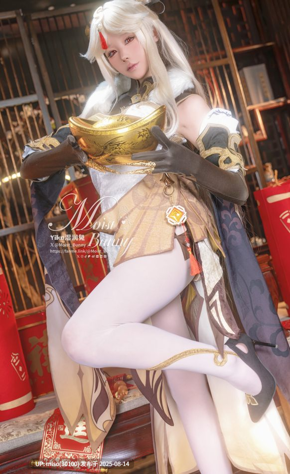 235 – 咬一口兔娘(黏黏团子兔)-25.02月作品『金蛇来财 凝光贺岁』Good night kiss [89P1V]-第2张图片-萌站