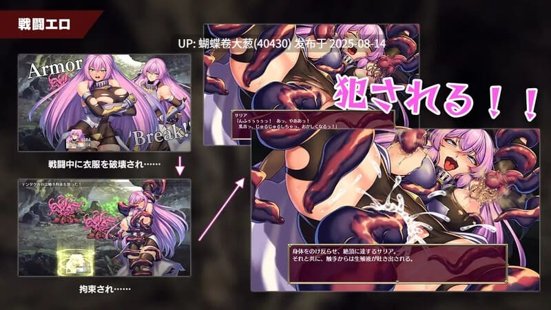 汉化版[爆款凌辱调教堕落][高傲骑士母猪调教]萨莉亚和下流事件（サリアと卑猥な出来事）V1.0 汉化[720M][百度]汉化版-第8张图片-萌站