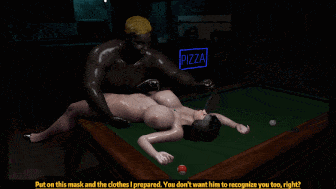 [依雯&妮妮]Billiards V10 Version 2 黑丝爆乳人妻在黄毛的巨根下完全堕落-第6张图片-萌站