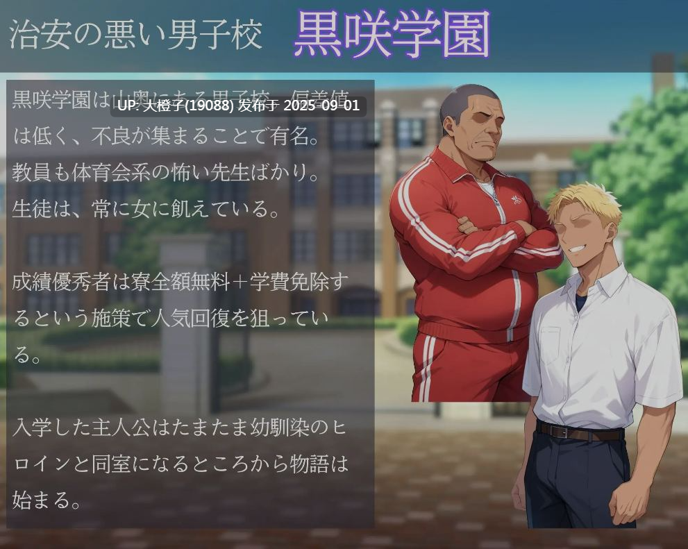 [日式SLG中文PC] メスバレNTR男子寮 ～男子校に入学した男装女子～ 女子宿舍NTR男校 ～男校入学的女扮男装女生～ Ver1.02 [767M]