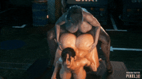 【1K/无修】新作-[Pixel3D]-Claire x Futa Zombie