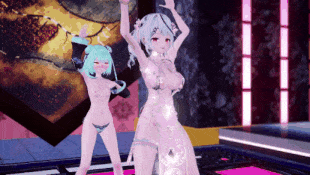 【3D】[KazuNishi] 30 沙花〇とホロ〇ンが「過食性アイドル症候群」を踊ってくれました。/0901012-第3张图片-萌站