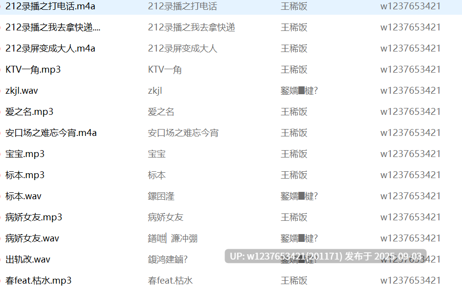 王稀饭中文音声合集【3.63G】
