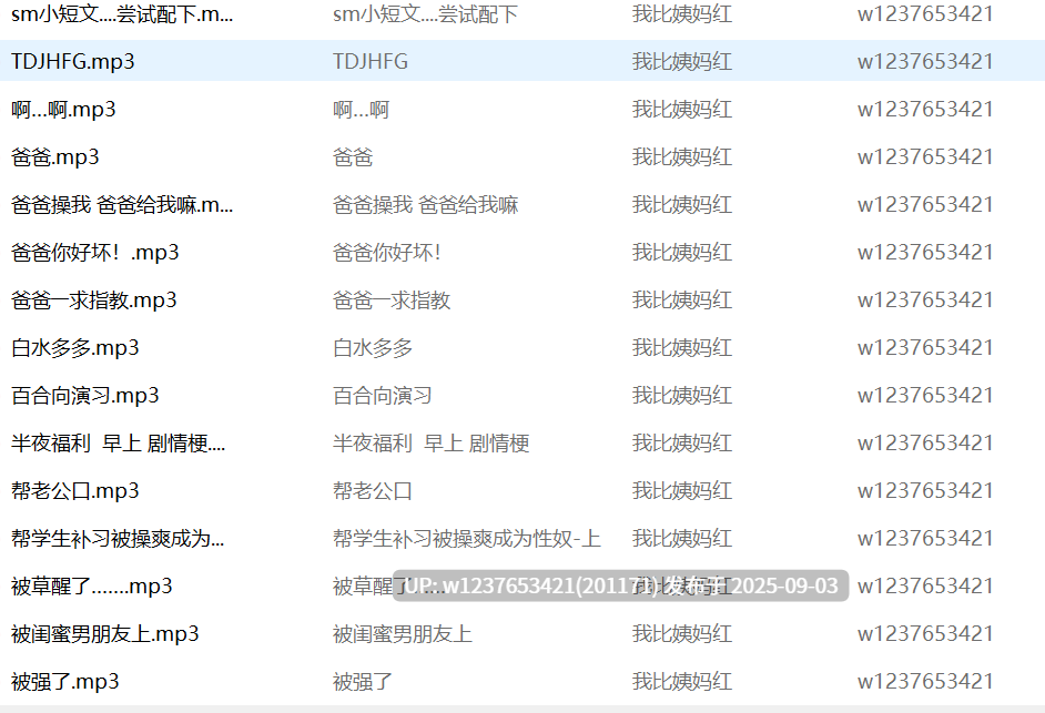 我比姨妈红中文音声合集【1.19G】