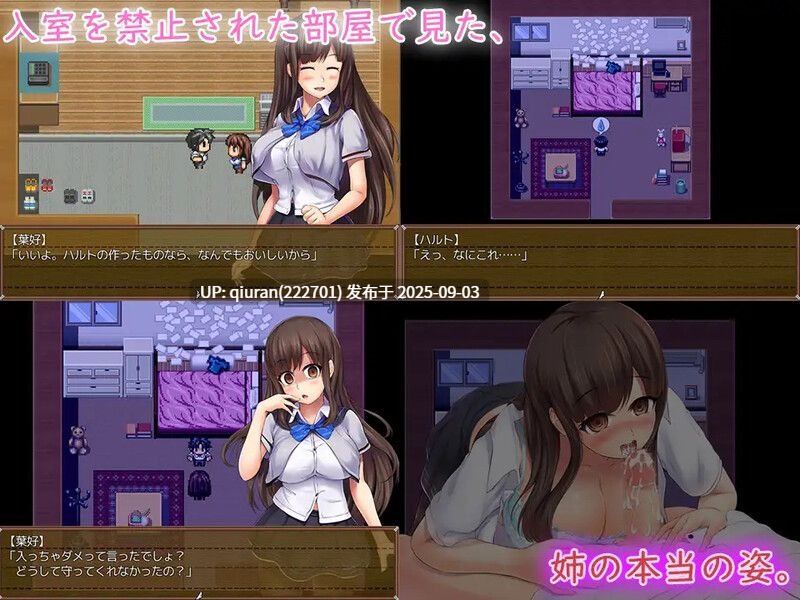 [日式RPG/病娇] 在病娇姐姐的手下潜伏~要狠狠惩罚要逃跑的坏孩子~ ヤンデレ姉からの隠伏～逃げ出す悪い子にはお仕置き～ 完整汉化版 [310M]-第2张图片-萌站