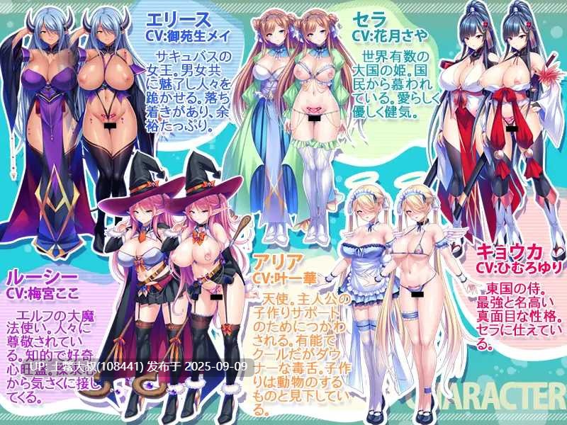 【2D日式ADV 后宫露出PC生肉】デカチンなら異世界で孕ませ王になれる！～巨乳メスたちに中出しするだけで尽くされるハーレム性活！～ [RJ01445130] [Miel]