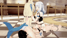 新作-Gura and Saba 3some