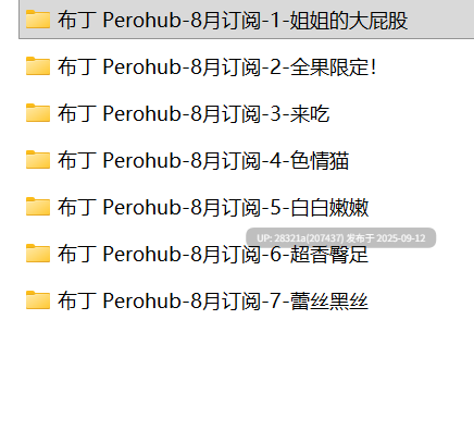 【完整原版无水】布丁大法-Perohub 25年08月订阅 [119P+14V][924MB百度云]