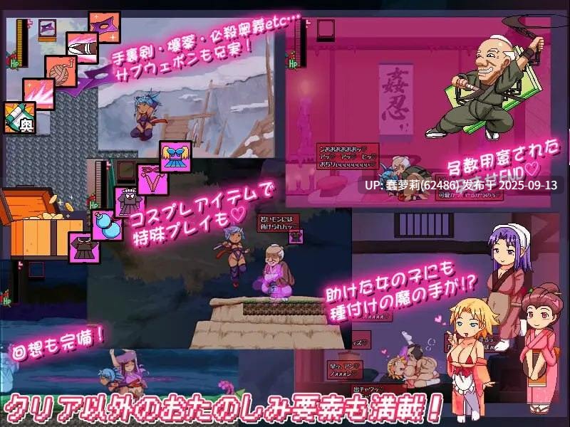 [250913]奸忍 -臀姬之章v1.0  -ACT 生肉 PC 900MB CV 动态 女忍者 异种 强行 屁股  姦忍 -尻姫の章-【RJ01458968】-第3张图片-萌站