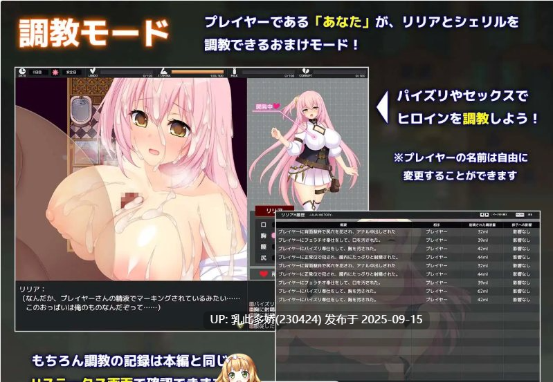 19[RPG-PC] [爆款RPG汉化全动态]在监狱都市中堕落的花季少女丽丽娅V1.11 挂载机翻汉化DL版[新汉化CV][5.4G]-第5张图片-萌站