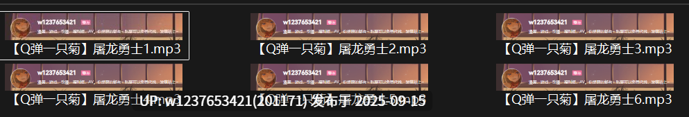 Q弹一只菊【屠龙勇士】音声合集【340M】
