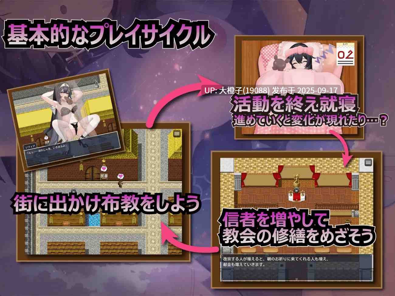 [RPG汉化PC][サオヒメダルク]純真シスターの淫乱サキュバス禁断誓約Ver1.0+存档[萌站植入][1.75G]-第4张图片-萌站