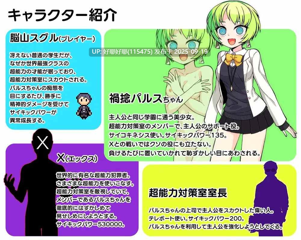 【度盘/萌盘/PC/今日发售/存档/RPG/露出】超能力大作战X v1.0【共1GB】【MTool云翻/AI翻译】【原名:超能力大作戦X】【2025年09月19日 发售】-第2张图片-萌站 【度盘/萌盘/PC/今日发售/存档/RPG/露出】超能力大作战X v1.0【共1GB】【MTool云翻/AI翻译】【原名:超能力大作戦X】【2025年09月19日 发售】-第2张图片-萌站