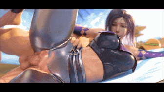 【3D动画/MEGAERA】 25.09月新作：Kaisa Beach 卡莎 性感金发侧入激情爆肏 [696M]-第5张图片-萌站